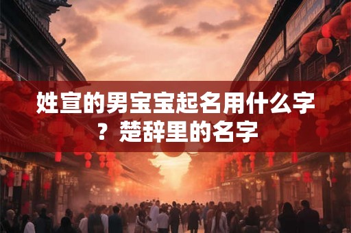 姓宣的男宝宝起名用什么字？楚辞里的名字