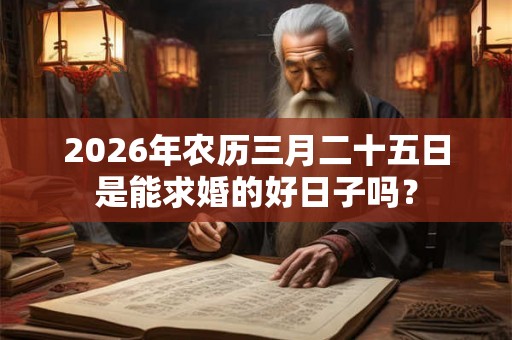2026年农历三月二十五日是能求婚的好日子吗? 2026年农历三月二十五日是能求婚的好日子吗?
