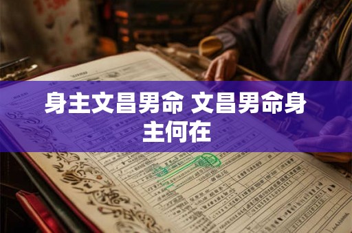 身主文昌男命 文昌男命身主何在