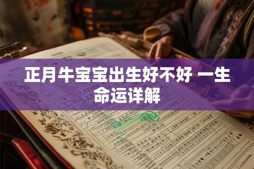 正月牛宝宝出生好不好 一生命运详解