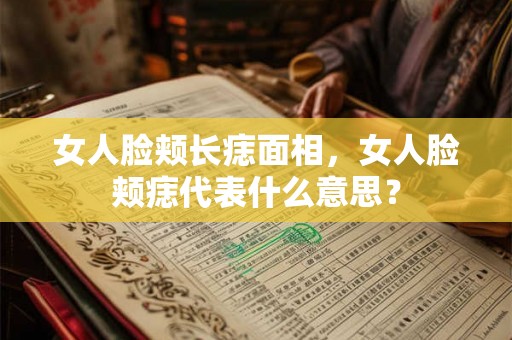 女人脸颊长痣面相，女人脸颊痣代表什么意思？