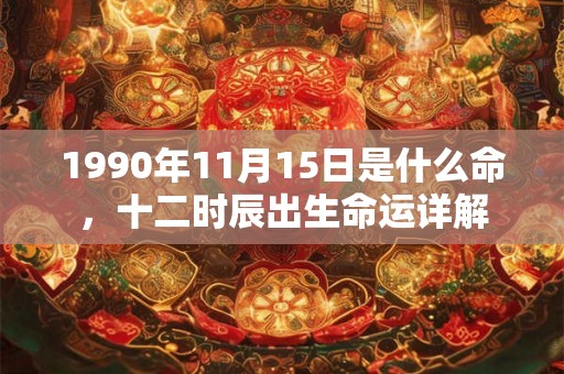 1990年11月15日是什么命，十二时辰出生命运详解