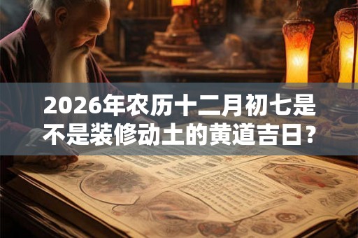 2026年农历十二月初七是不是装修动土的黄道吉日? 2026年农历十二月初七是不是装修动土的黄道吉日?