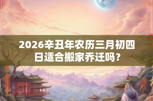 2026辛丑年农历三月初四日适合搬家乔迁吗？