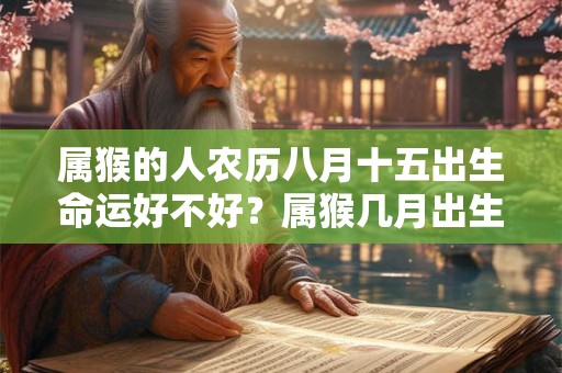 属猴的人农历八月十五出生命运好不好？属猴几月出生最好命？
