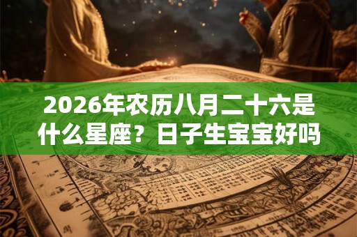 2026年农历八月二十六是什么星座?日子生宝宝好吗? 2026年农历八月二十六是什么星座?日子生宝宝好吗?