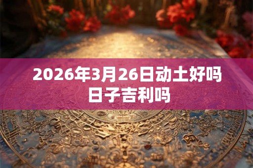 2026年3月26日动土好吗 日子吉利吗