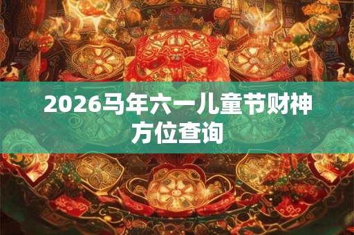 2026马年六一儿童节财神方位查询