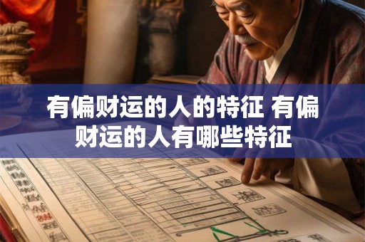 有偏财运的人的特征 有偏财运的人有哪些特征