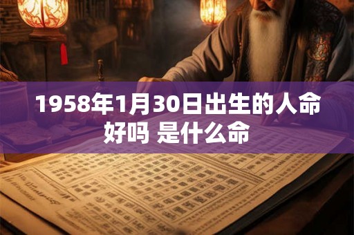1958年1月30日出生的人命好吗 是什么命