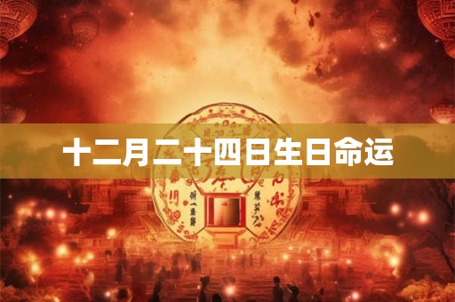 十二月二十四日生日命运