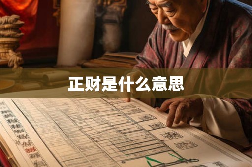 正财是什么意思