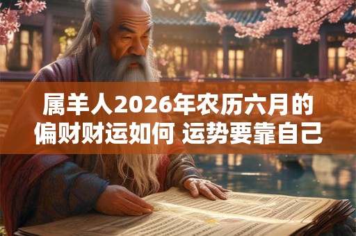属羊人2026年农历六月的偏财财运如何 运势要靠自己努力