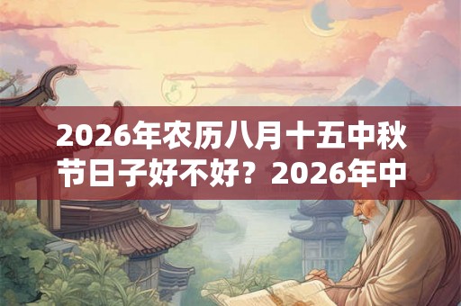 2026年农历八月十五中秋节日子好不好？2026年中秋是黄道吉日吗？