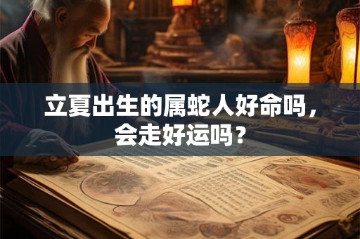立夏出生的属蛇人好命吗，会走好运吗？