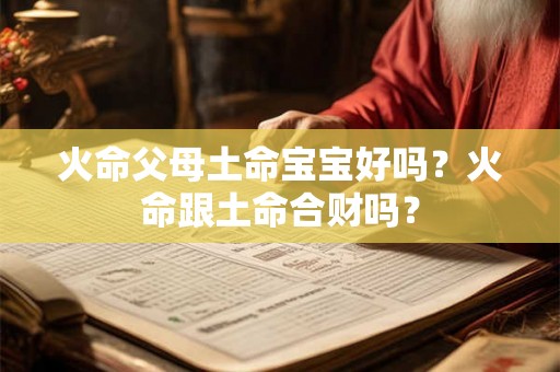 火命父母土命宝宝好吗?火命跟土命合财吗? 火命父母土命宝宝好吗?火命跟土命合财吗?