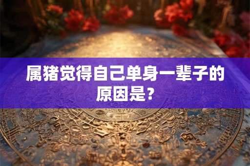 属猪觉得自己单身一辈子的原因是? 属猪觉得自己单身一辈子的原因是?