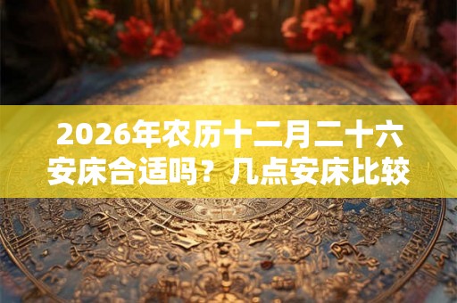 2026年农历十二月二十六安床合适吗？几点安床比较好？