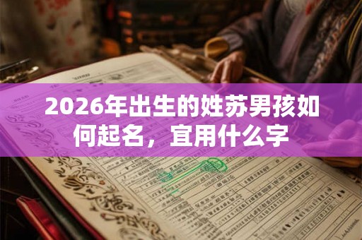 2026年出生的姓苏男孩如何起名，宜用什么字