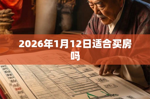 2026年1月12日适合买房吗