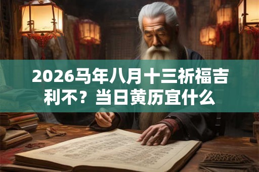 2026马年八月十三祈福吉利不？当日黄历宜什么