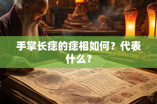 手掌长痣的痣相如何？代表什么？