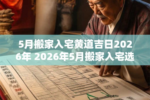 5月搬家入宅黄道吉日2026年 2026年5月搬家入宅选什么黄道吉日呢