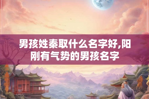 男孩姓秦取什么名字好,阳刚有气势的男孩名字