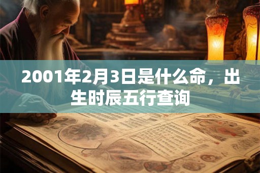 2001年2月3日是什么命，出生时辰五行查询
