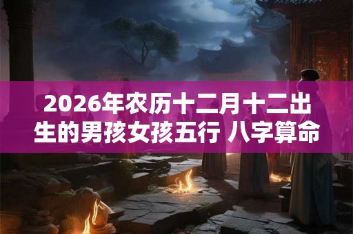 2026年农历十二月十二出生的男孩女孩五行 八字算命周易起名 2026年农历十二月十二出生的男孩女孩五行 八字算命周易起名