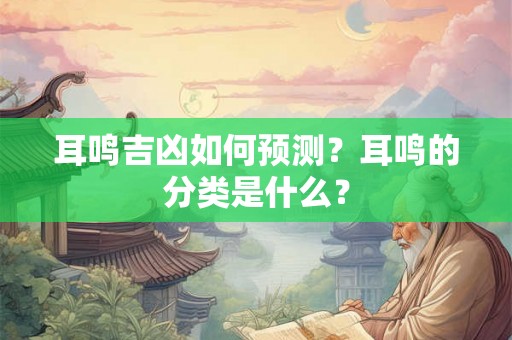 耳鸣吉凶如何预测？耳鸣的分类是什么？