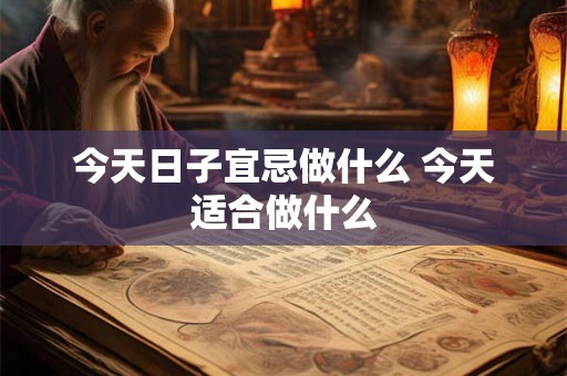 今天日子宜忌做什么 今天适合做什么