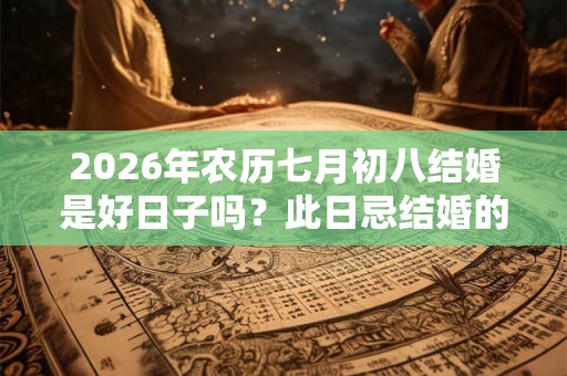 2026年农历七月初八结婚是好日子吗？此日忌结婚的生肖？