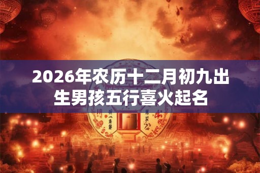 2026年农历十二月初九出生男孩五行喜火起名