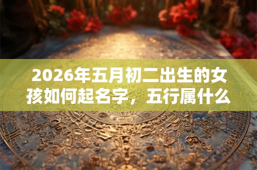 2026年五月初二出生的女孩如何起名字，五行属什么