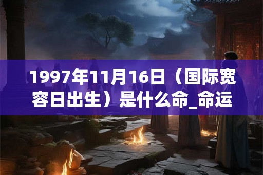 1997年11月16日（国际宽容日出生）是什么命_命运如何