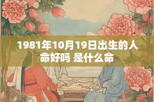 1981年10月19日出生的人命好吗 是什么命