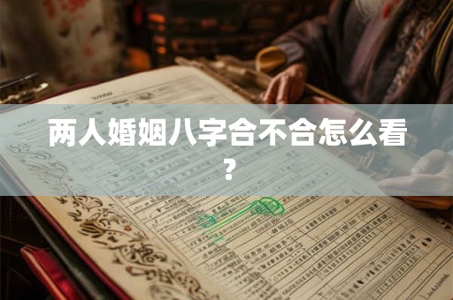 两人婚姻八字合不合怎么看？