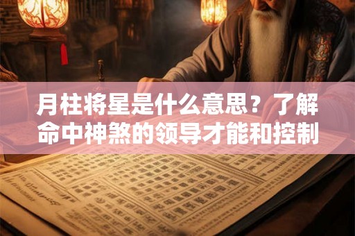月柱将星是什么意思？了解命中神煞的领导才能和控制欲望