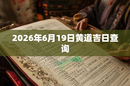 2026年6月19日黄道吉日查询