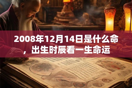 2008年12月14日是什么命,出生时辰看一生命运 2008年12月14日是什么命,出生时辰看一生命运