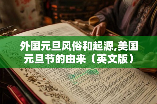 外国元旦风俗和起源,美国元旦节的由来（英文版）