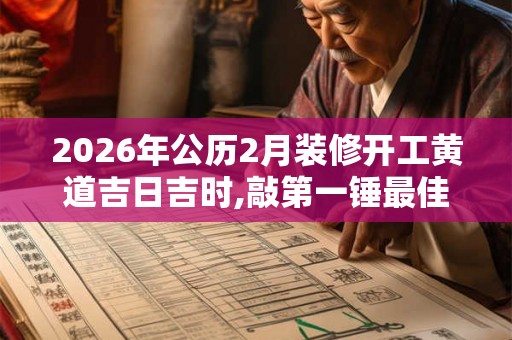 2026年公历2月装修开工黄道吉日吉时,敲第一锤最佳时间