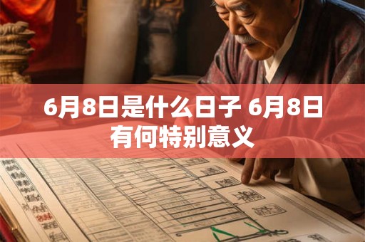 6月8日是什么日子 6月8日有何特别意义