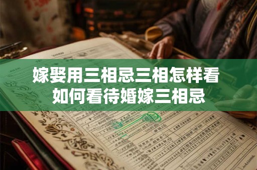 嫁娶用三相忌三相怎样看 如何看待婚嫁三相忌