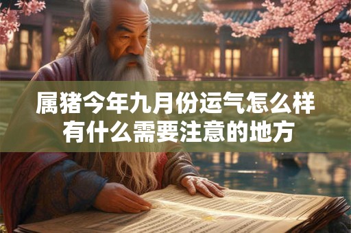 属猪今年九月份运气怎么样 有什么需要注意的地方