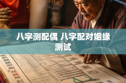 八字测配偶 八字配对姻缘测试
