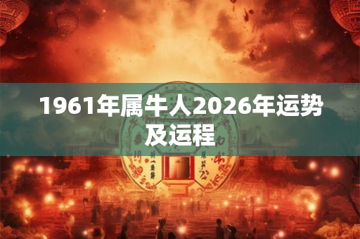 1961年属牛人2026年运势及运程 1961年属牛人2026年运势及运程
