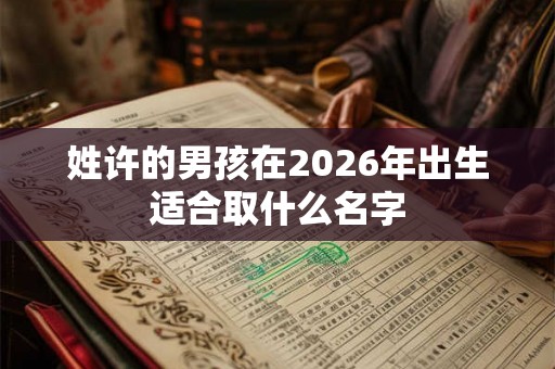 姓许的男孩在2026年出生适合取什么名字