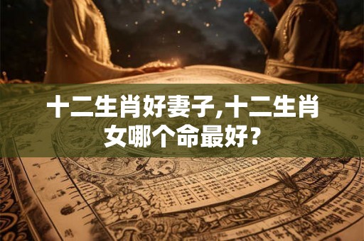 十二生肖好妻子,十二生肖女哪个命最好？